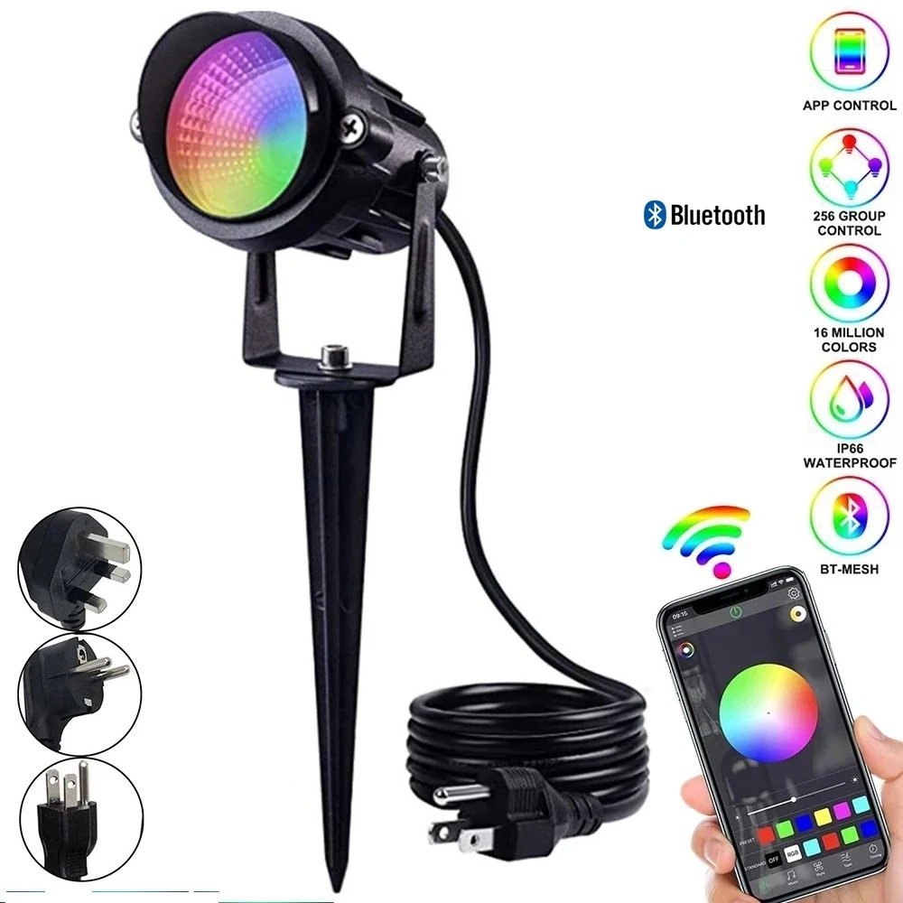 Smart Garden Light Controller - 6W Smart Bluetooth RGB Landscape Light