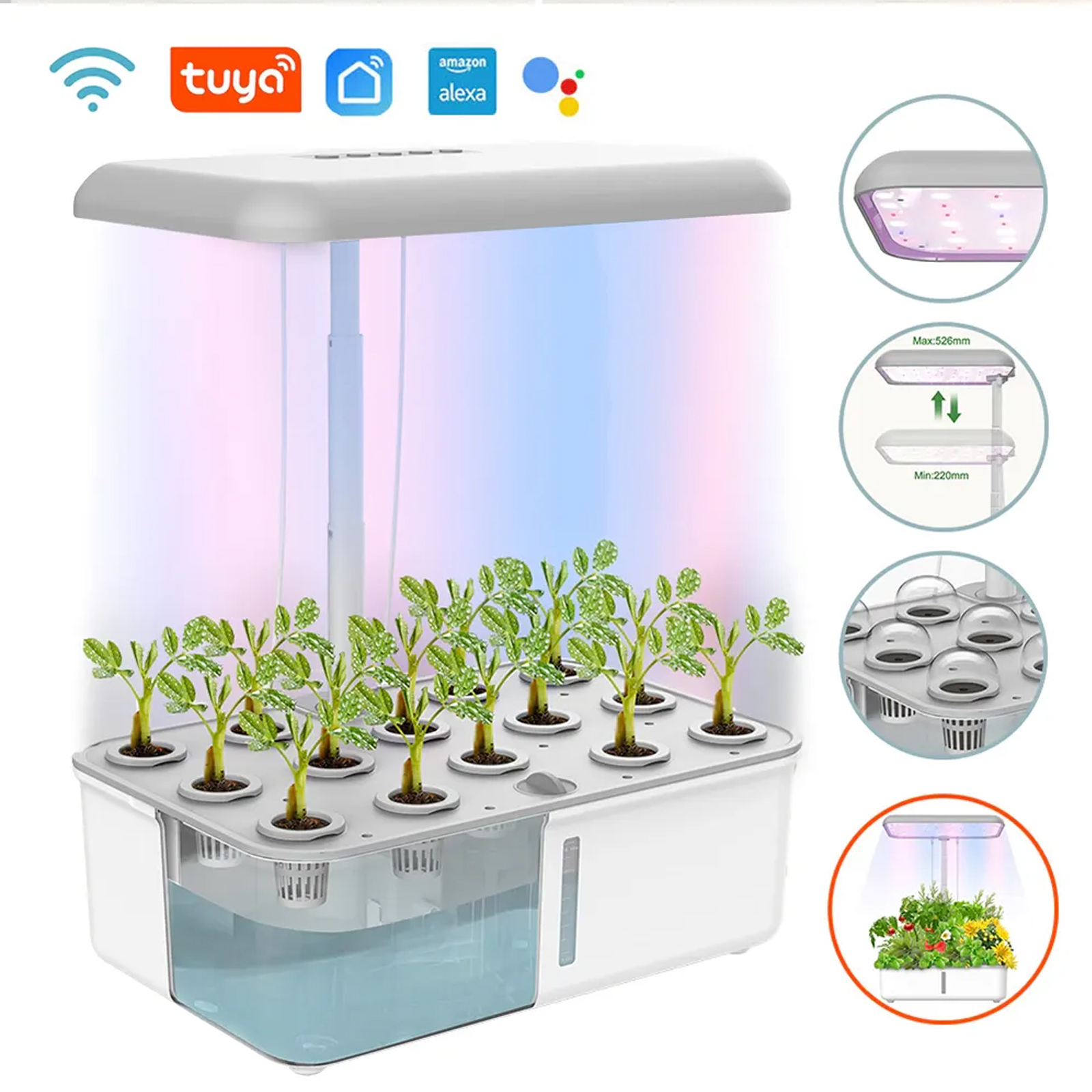 Smart Garden Gate - Tuya WiFi Plant Hydroponics System Growing