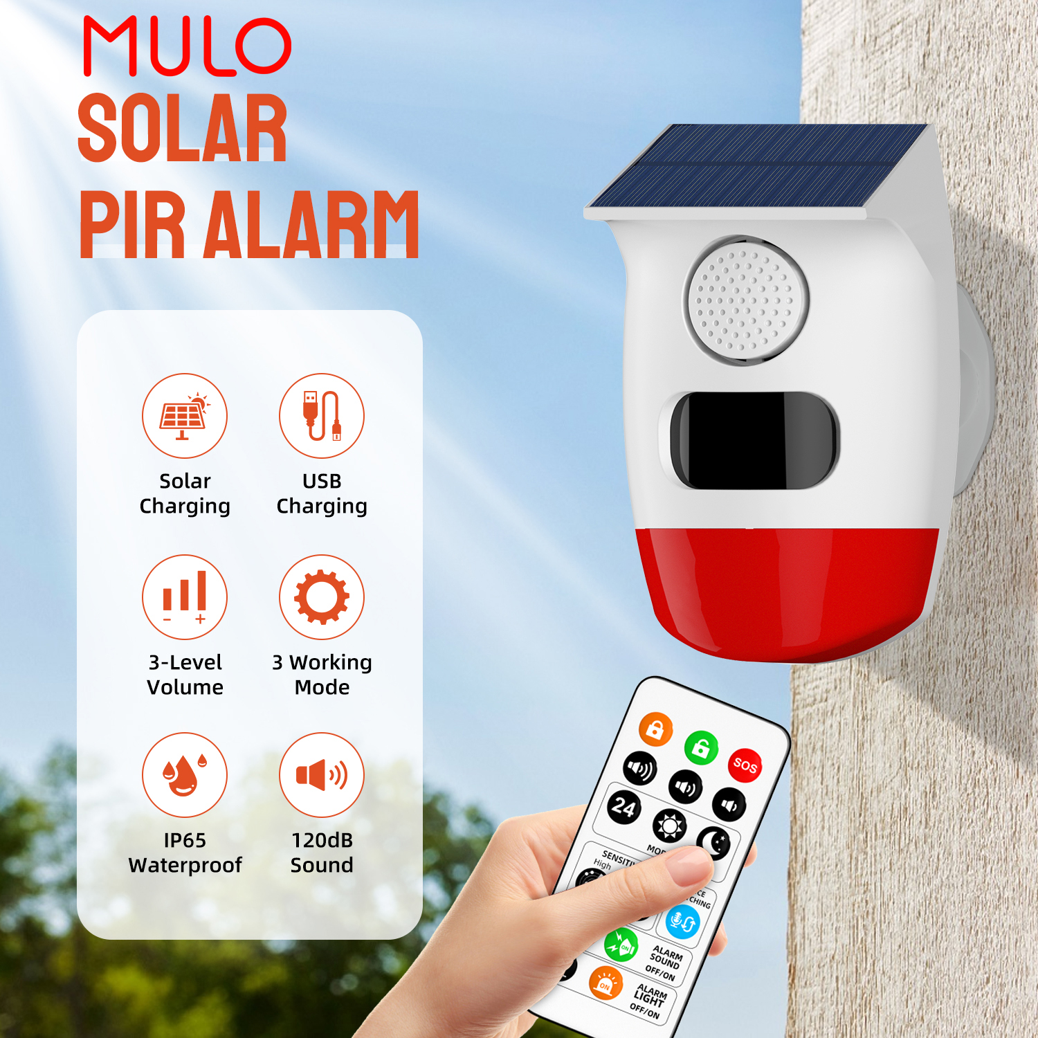 Smart Garden Light Camera - Outdoor Solar Alarm PIR Infrared Motion