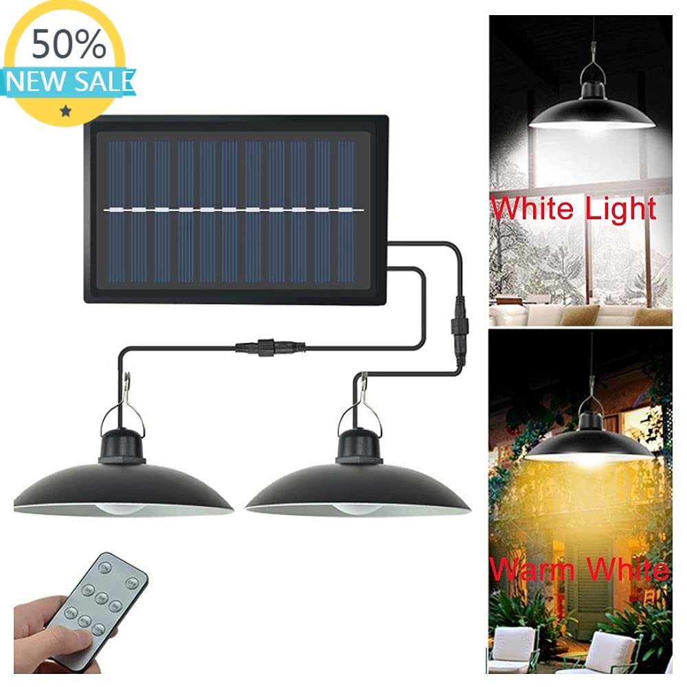 Smart Garden Light Controller - Solar Pendant Light with Double Head
