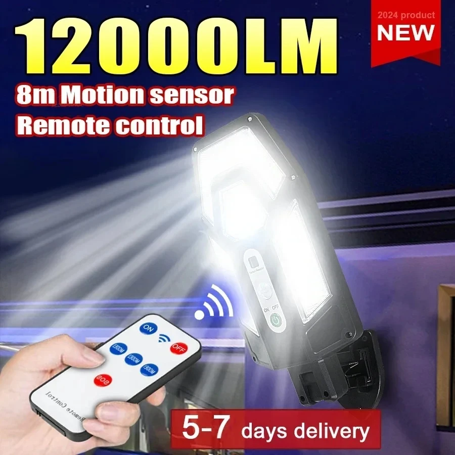 Smart Garden Light Camera - 12000LM Powerful Solar Wall Lamp with