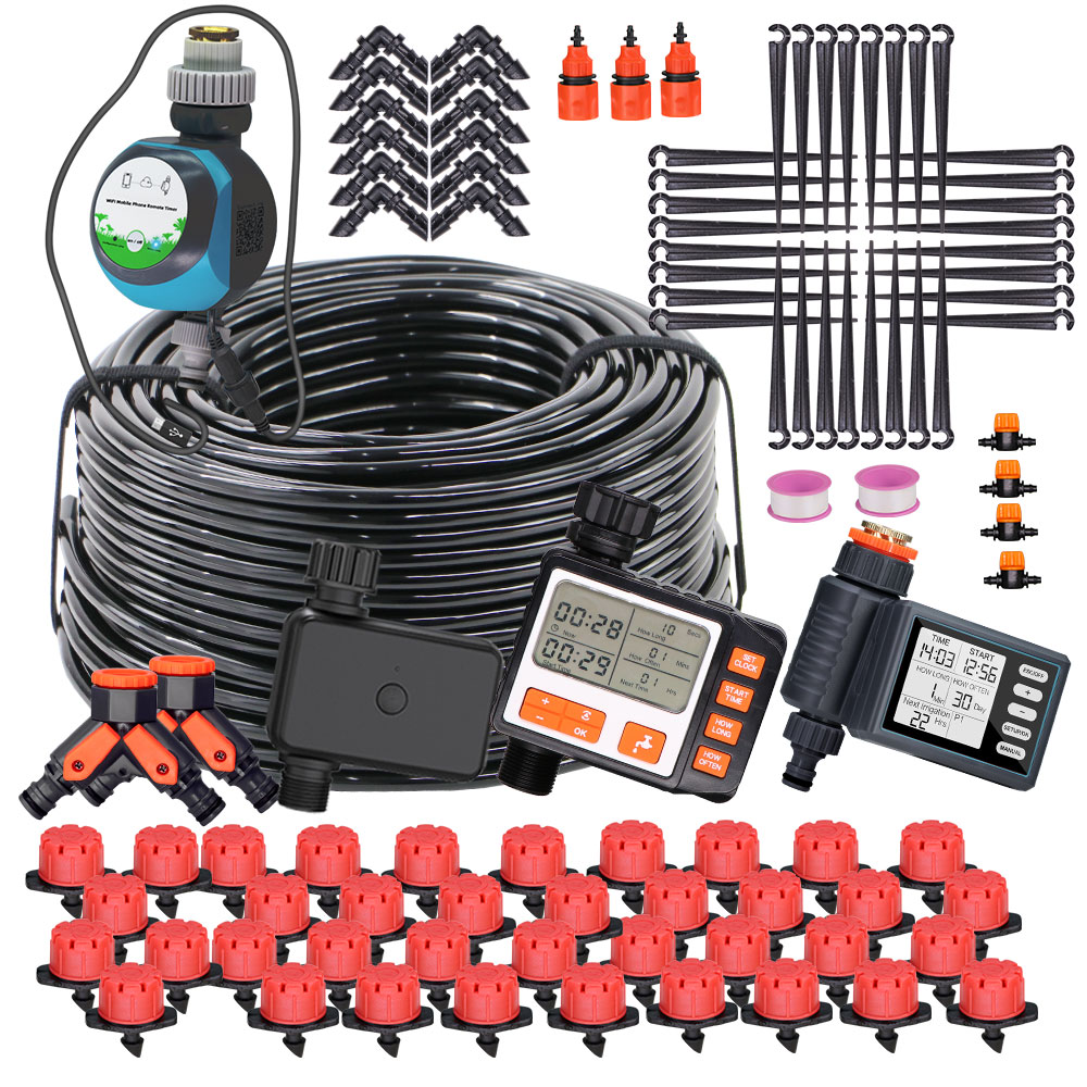 Smart Garden Monitor - 50-5M 1/4'' Hose Adjustable Drippers Automatic