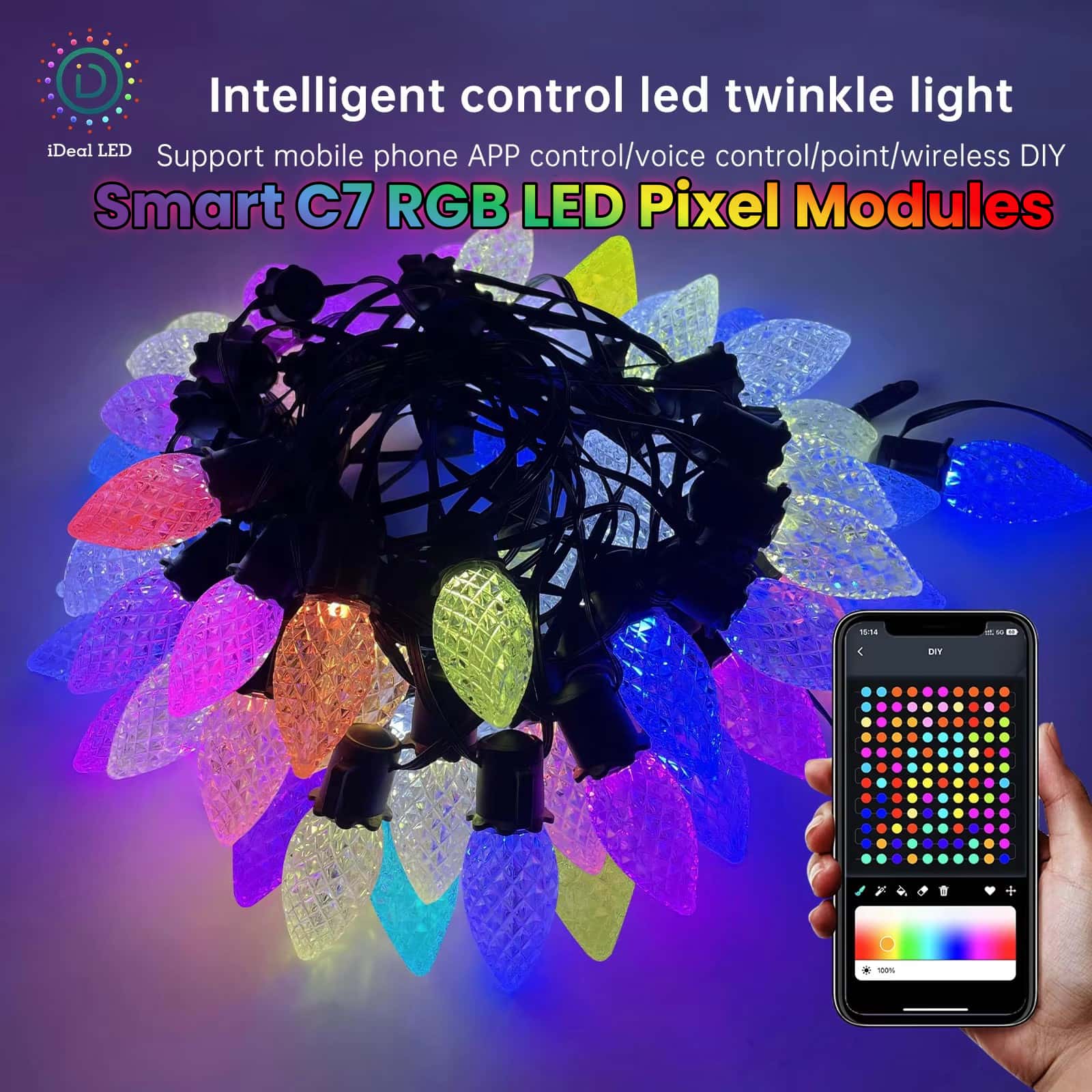 Smart Garden Light Controller - New Smart C7 RGB LED Pixel