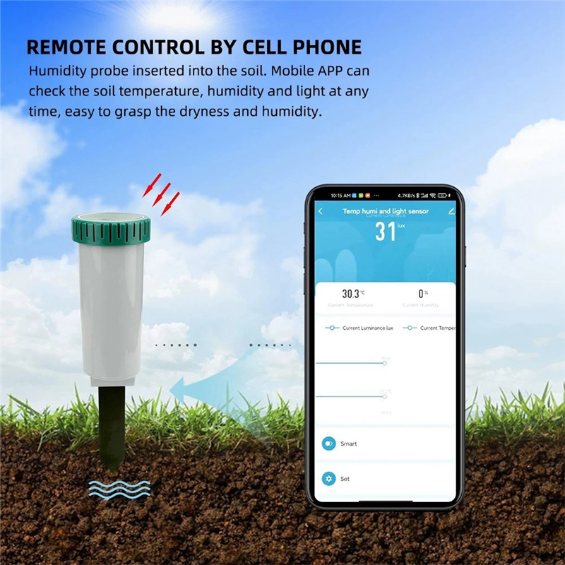 Smart Garden Monitor - Zigbee Smart 4 In 1 Soil