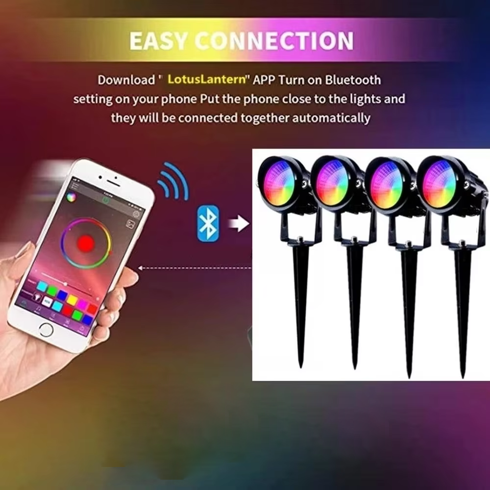 6W Smart Bluetooth RGB Landsca - Smart Garden Light Controller 评论和价格