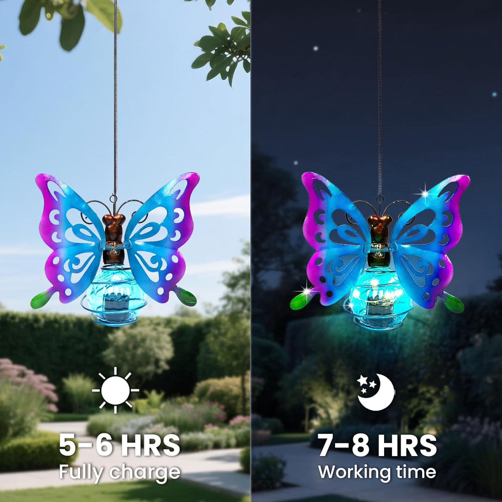 LED Solar-Powered Garden Hangi - Smart Garden Light Camera 评论和价格
