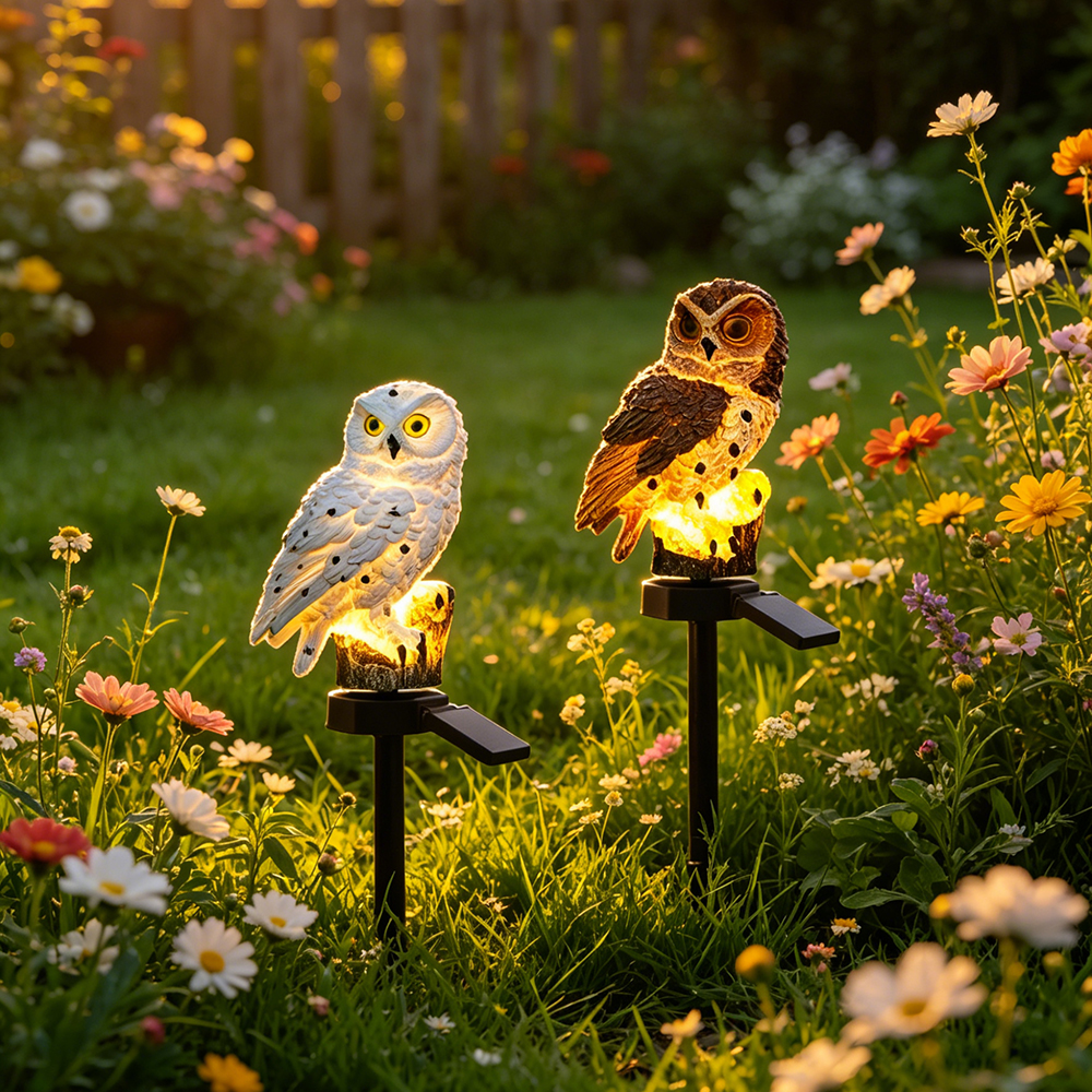 Owl Solar Light, Resin Owl Gro - Smart Garden Light Camera 评论和价格