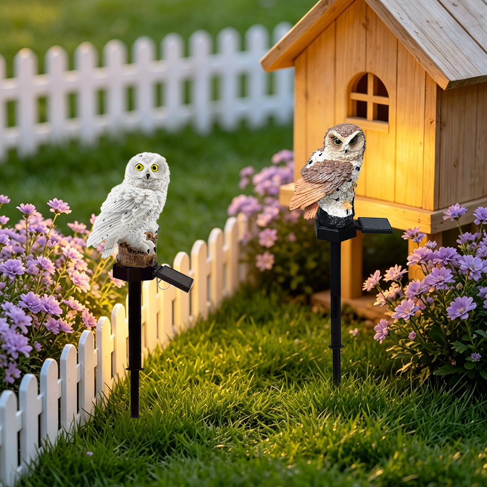 Owl Solar Light, Resin Owl Gro - Smart Garden Light Camera 评论和价格