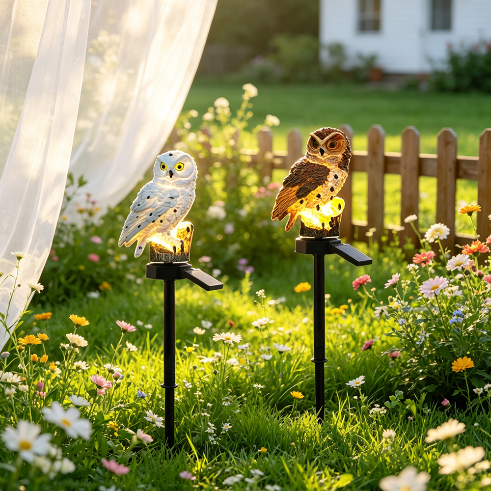 Owl Solar Light, Resin Owl Gro - Smart Garden Light Camera 评论和价格