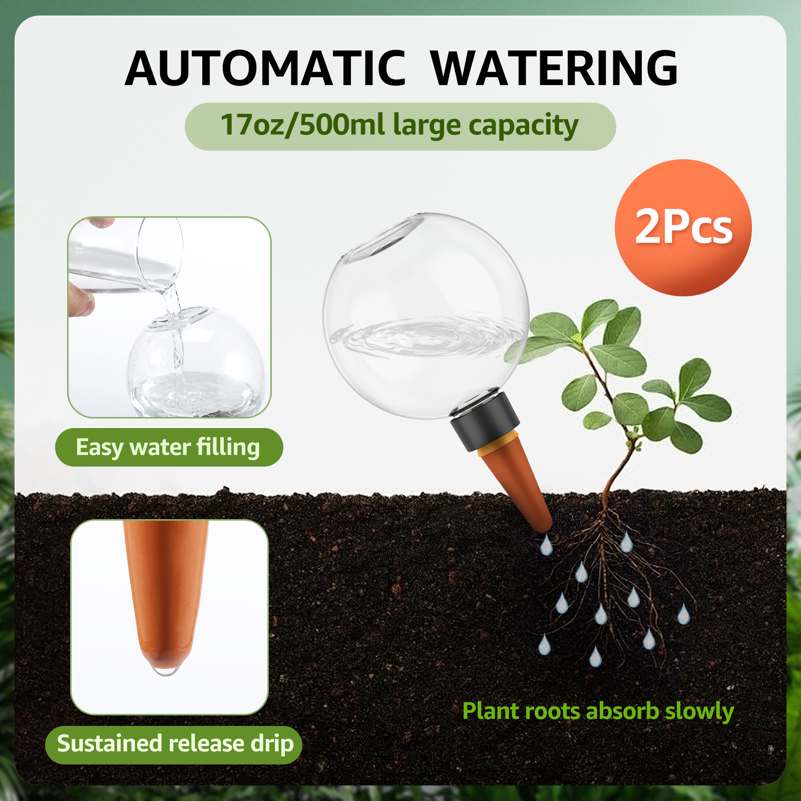 2/4Pcs 500ML Automatic Drip Ir - Smart Garden Monitor 评论和价格