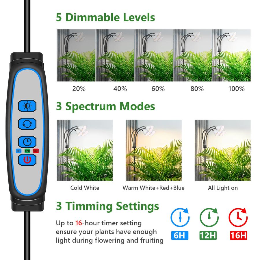 Grow Lights for Indoor Plants  - Plant Grow Light Full Spectrum 评论和价格