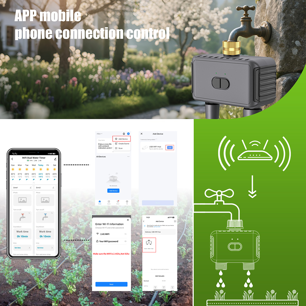 Wifi Automatic Water Timer Dua - Smart Garden Monitor 评论和价格