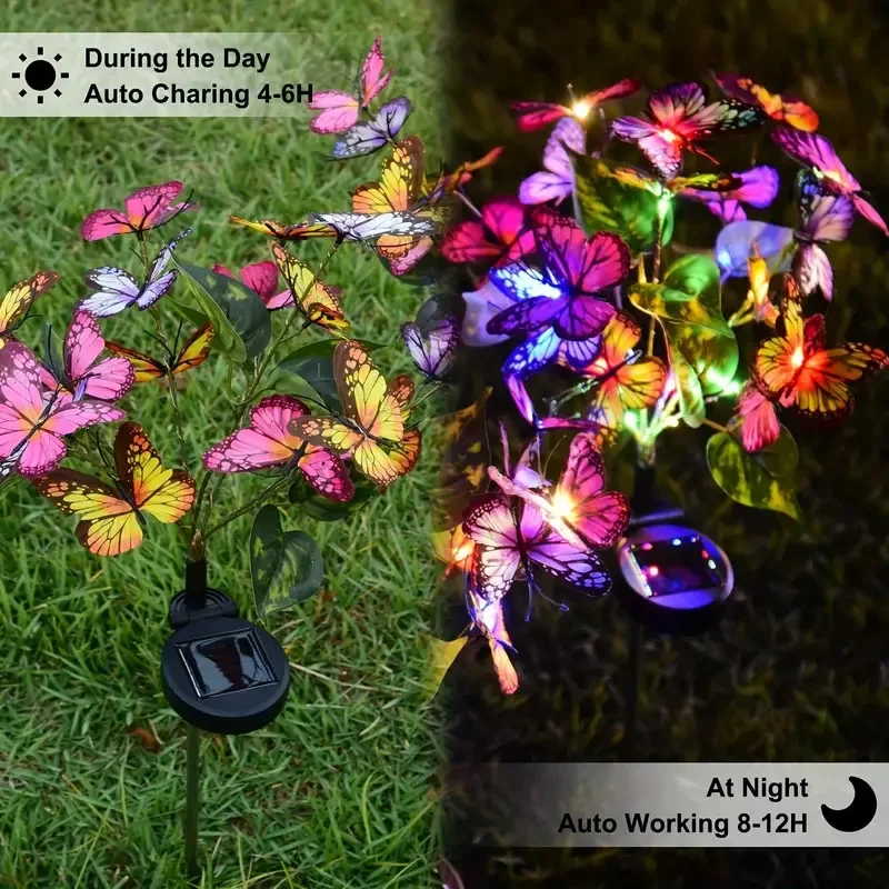 Solar LED Butterfly Garden Lig - Smart Garden Light Camera 评论和价格