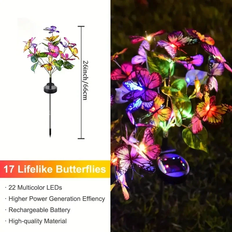 Solar LED Butterfly Garden Lig - Smart Garden Light Camera 评论和价格
