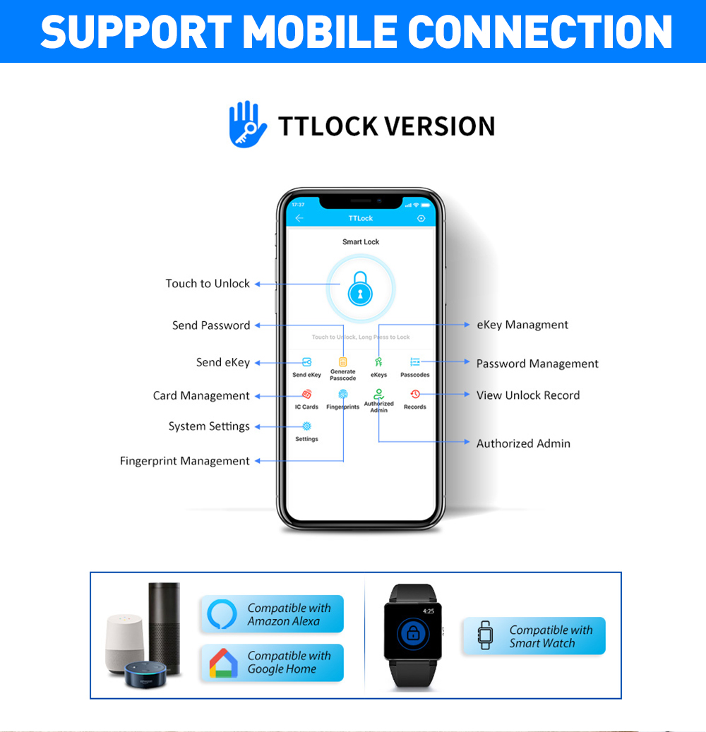 TTLOCK APP Outdoor Smart Lock  - Smart Garden Gate 评论和价格