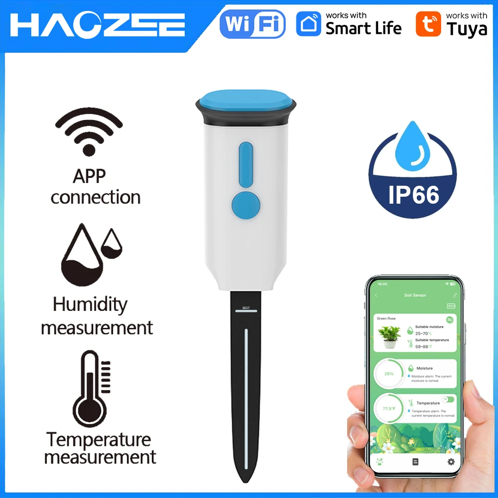 Haozee Tuya Smart WiFi Soil Mo - Smart Garden Monitor 评论和价格
