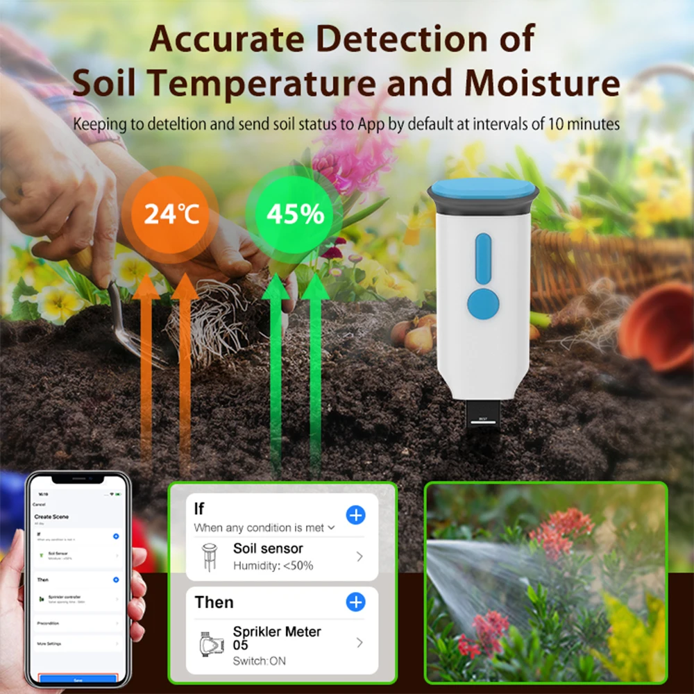 Haozee Tuya Smart WiFi Soil Mo - Smart Garden Monitor 评论和价格