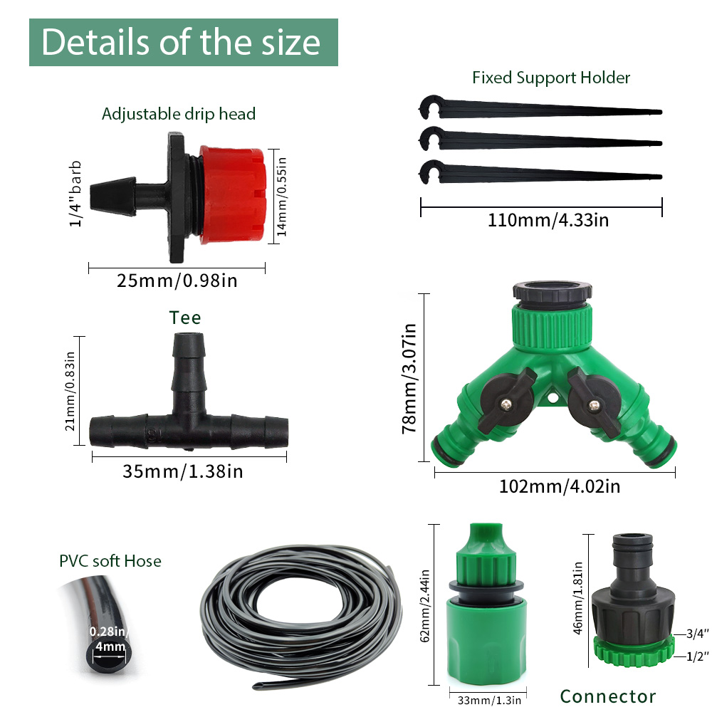 Greenhouse 15M-30M DIY Drip Ir - Smart Garden Monitor 评论和价格