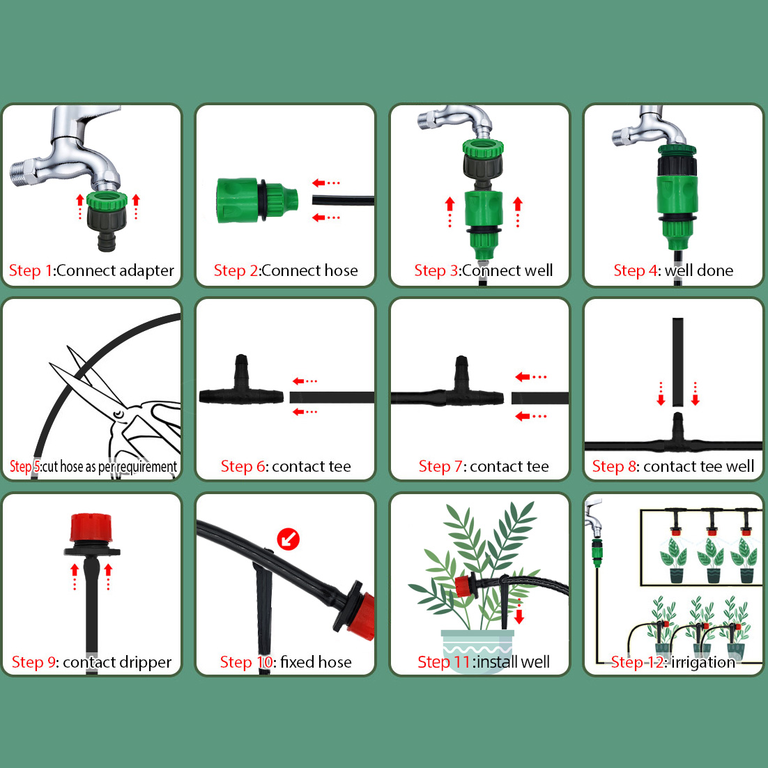 Greenhouse 15M-30M DIY Drip Ir - Smart Garden Monitor 评论和价格