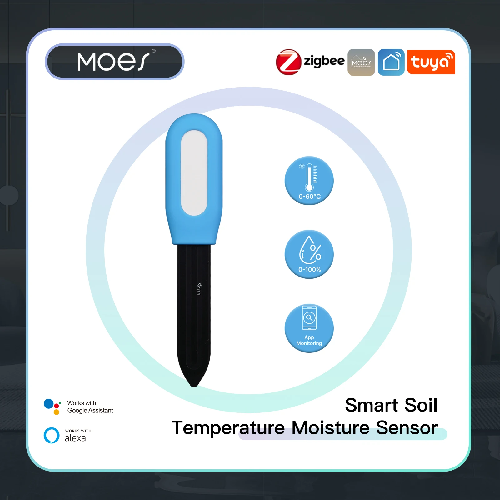 MOES Smart ZigBee Soil Tempera - Smart Garden Monitor 评论和价格