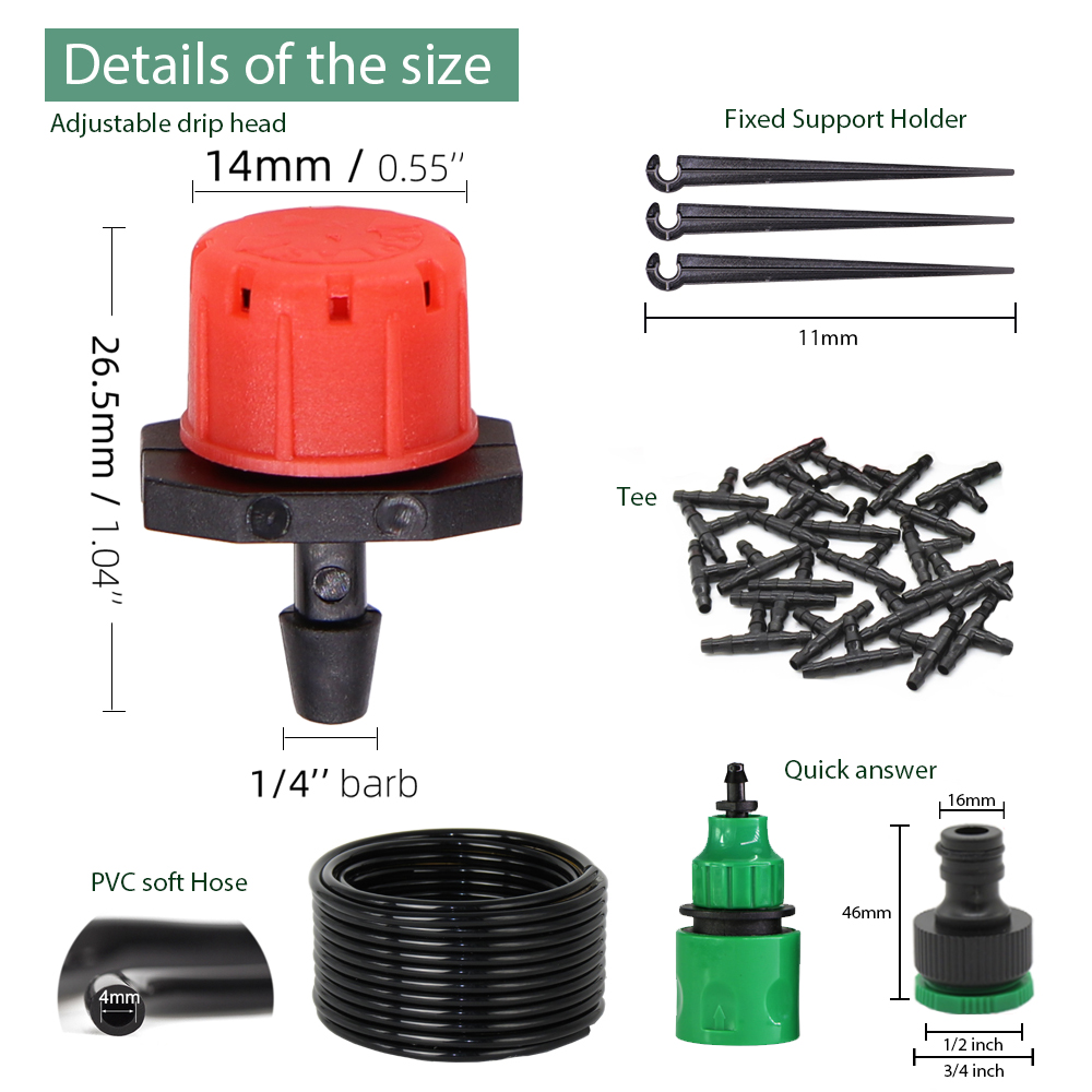 50-5M 1/4'' Hose Adjustable Dr - Smart Garden Monitor 评论和价格