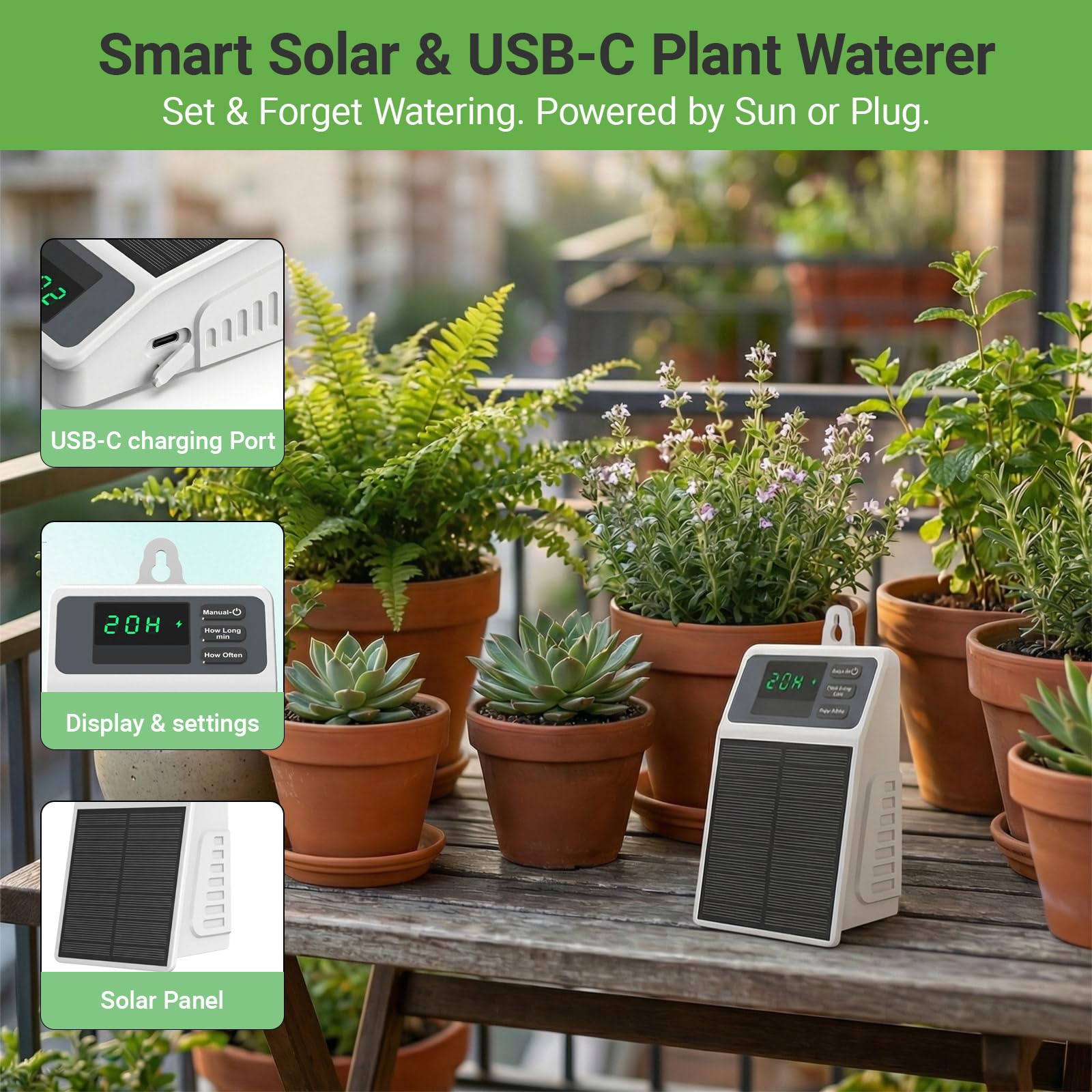 Upgraded Solar Drip Irrigation - Smart Garden Monitor 评论和价格