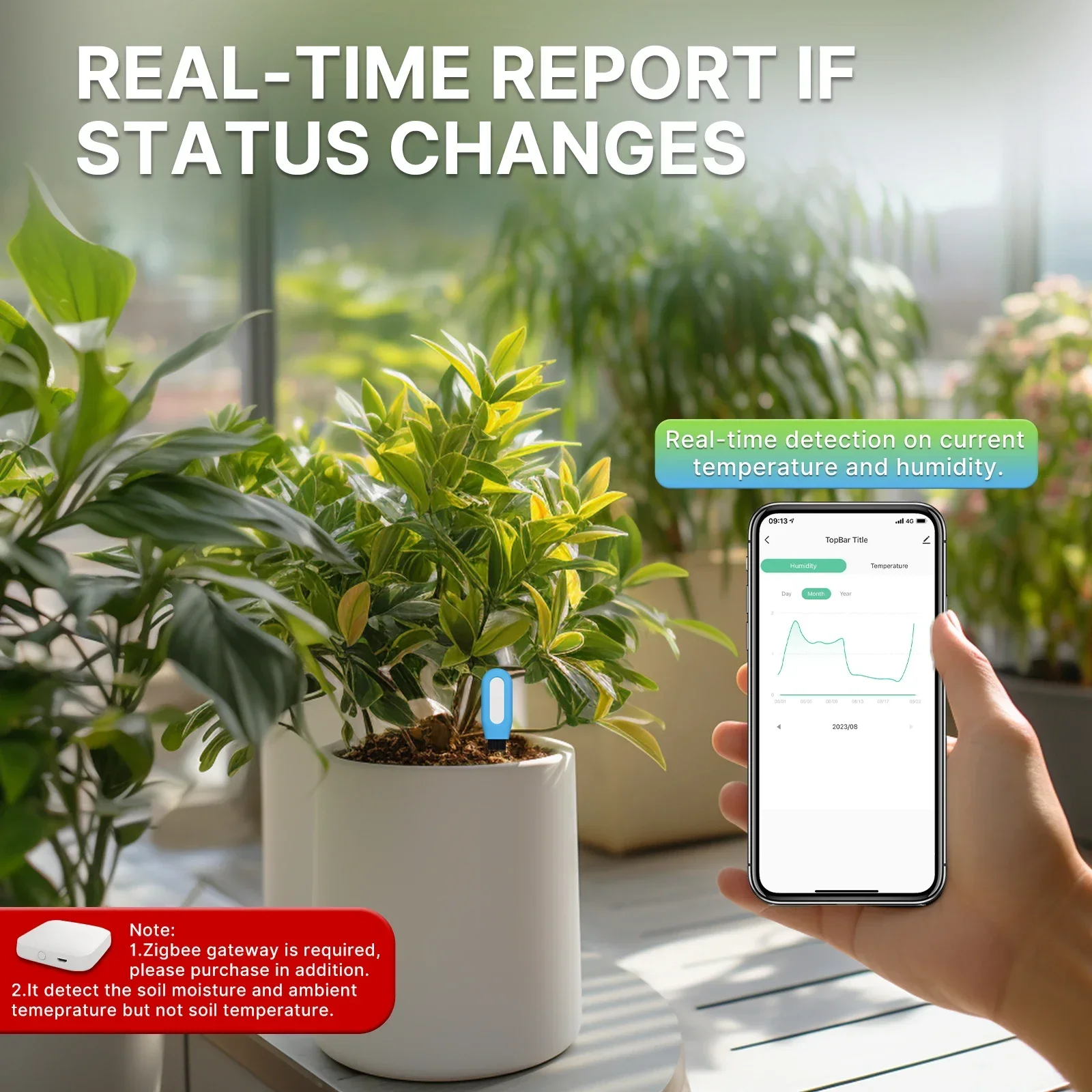 MOES Smart Soil Moisture Senso - Smart Garden Monitoring System 评论和价格