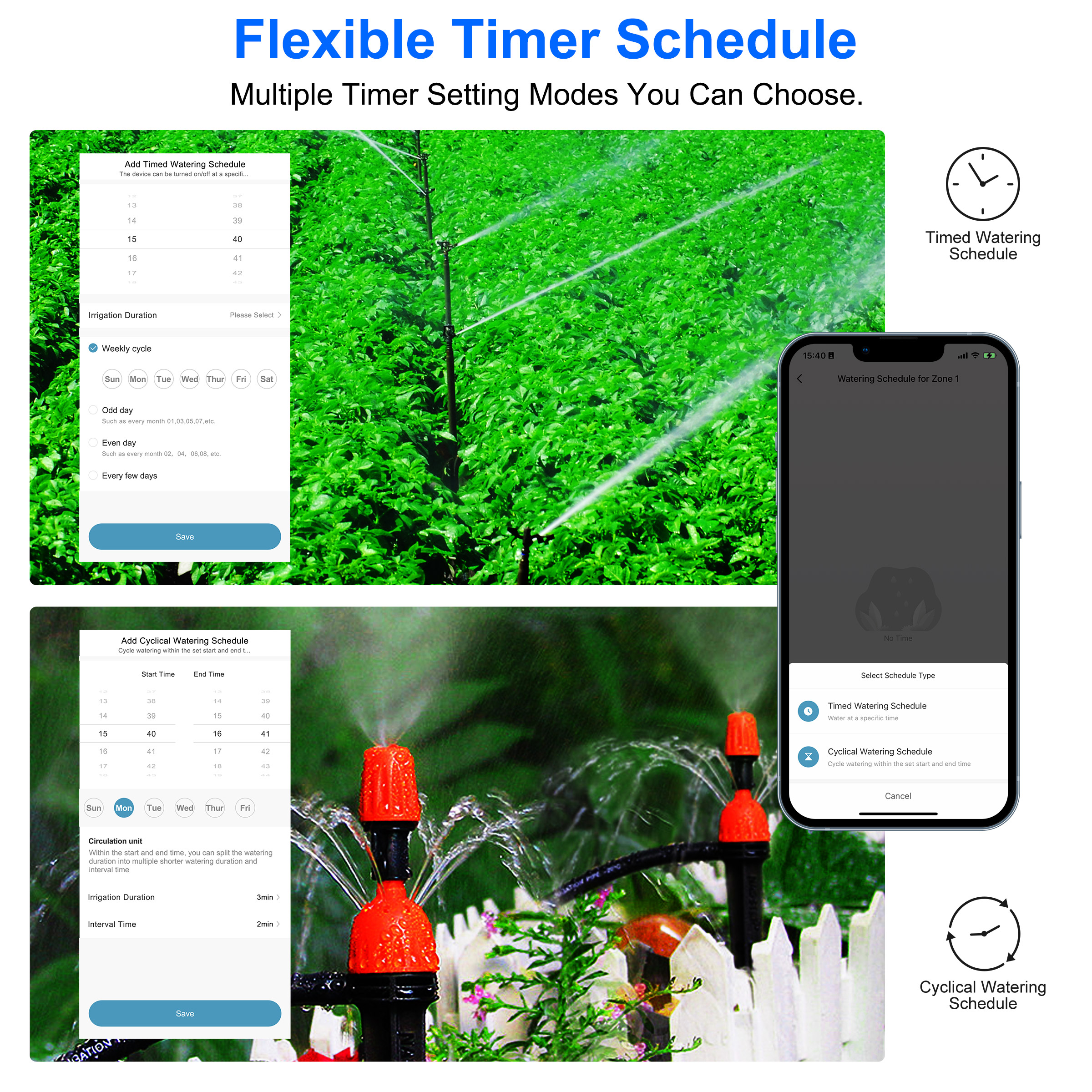 KEMEK Smart Programmable Sprin - Smart Garden Water Features 评论和价格