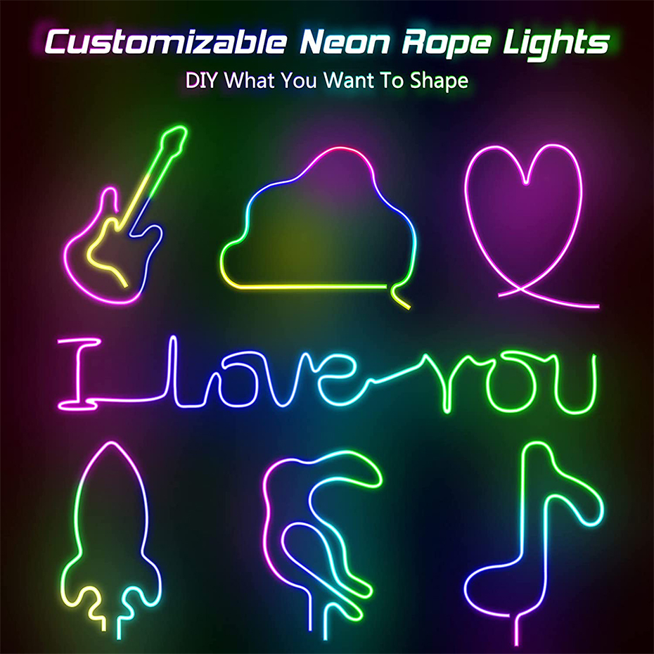 RGBIC LED Neon Strip 12V 96LED - Smart Garden Light Controller 评论和价格
