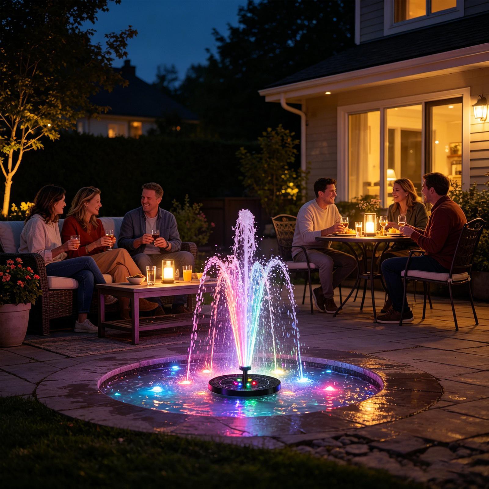 Floating Solar Bird Bath Fount - Smart Garden Light Camera 评论和价格