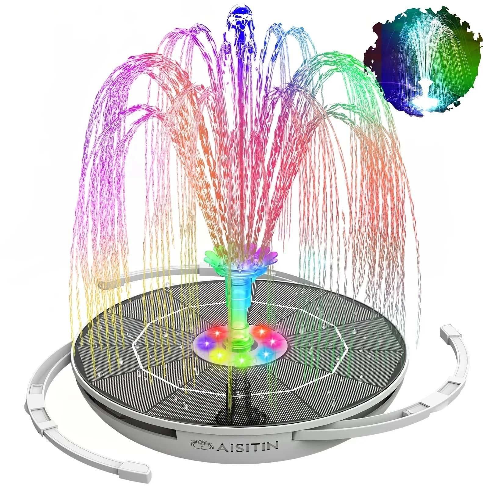 6.5W LED Solar Fountain Pump w - Smart Garden Light Camera 评论和价格