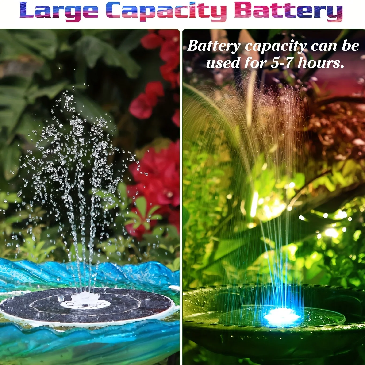 6.5W LED Solar Fountain Pump w - Smart Garden Light Camera 评论和价格