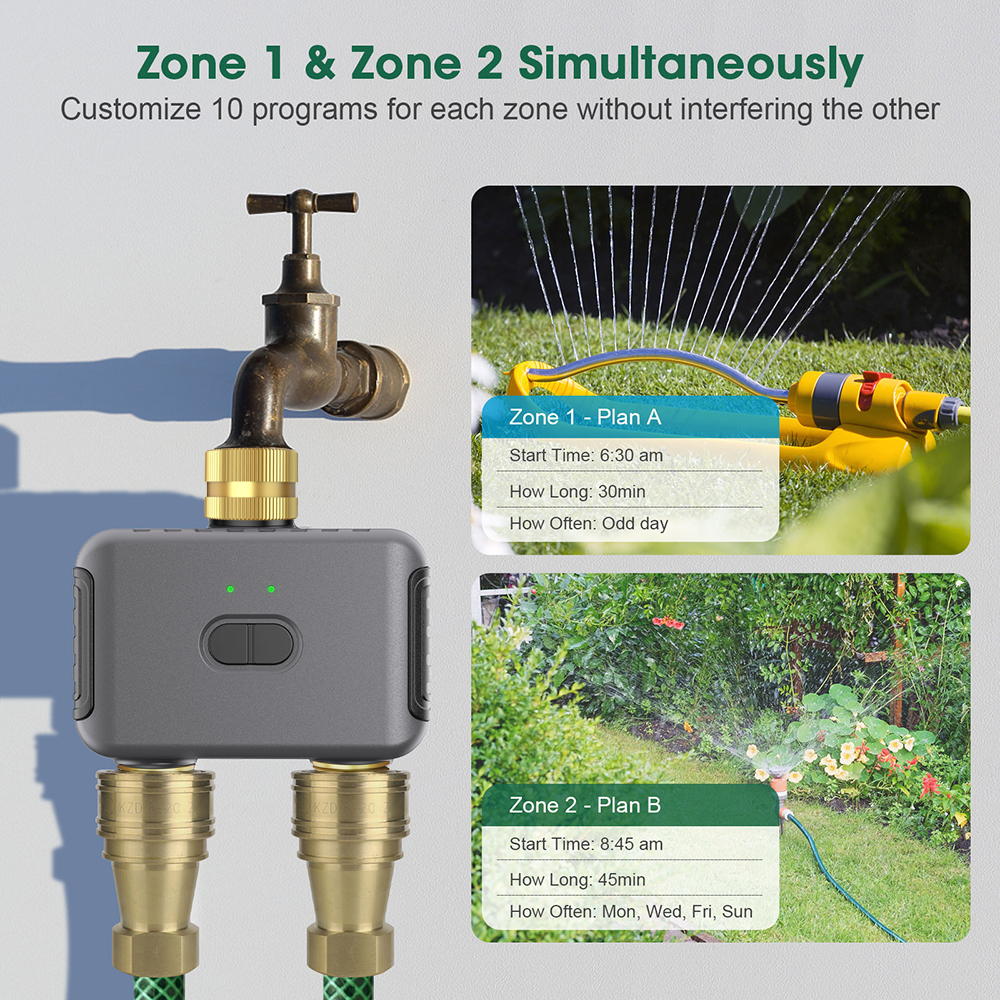 Tuya 2 Zone Watering Timer Gar - Smart Garden Monitor 评论和价格